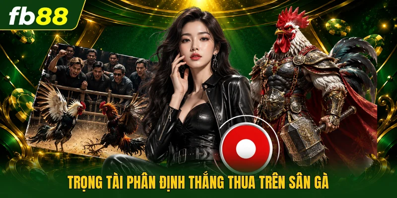 Trọng tài phân định thắng thua trên sân gà